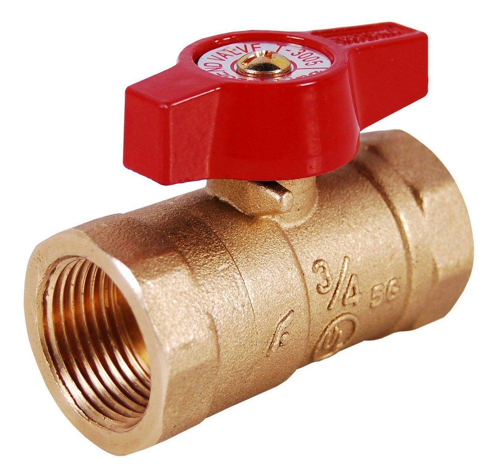 Legend Valve & Fitting Forged Brass FNPT T-Handle Gas Ball Valve 