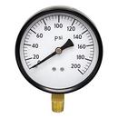 Wal-Rich Black 3-1/2 x 1/4 in. NPT Pressure Gauge 