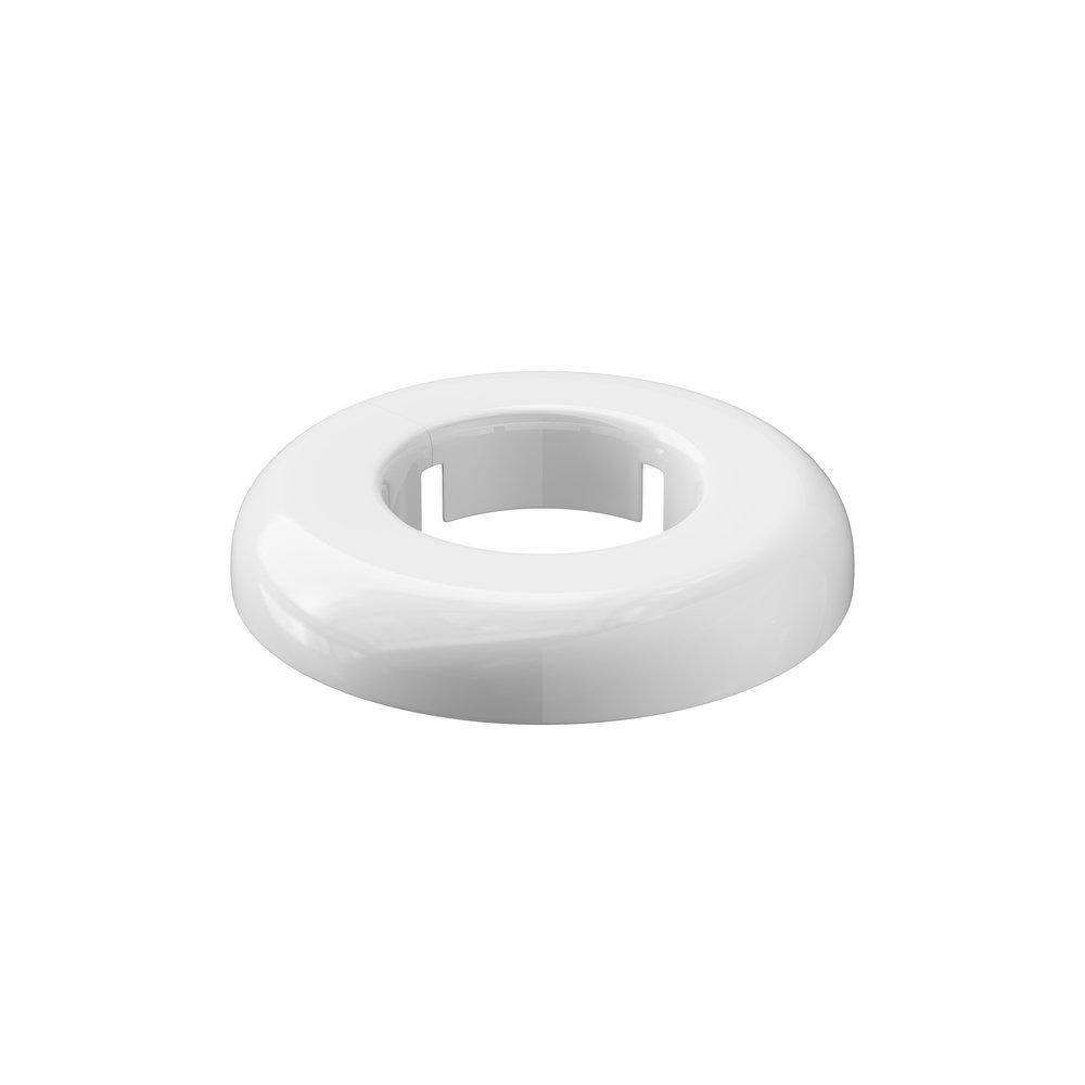 Jones Stephens White Plastic Flexible Floor and Ceiling Plate 