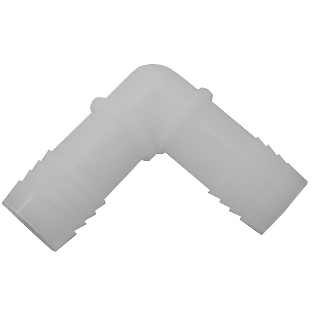 Jones Stephens White Barbed Nylon 90 Degree Elbow 