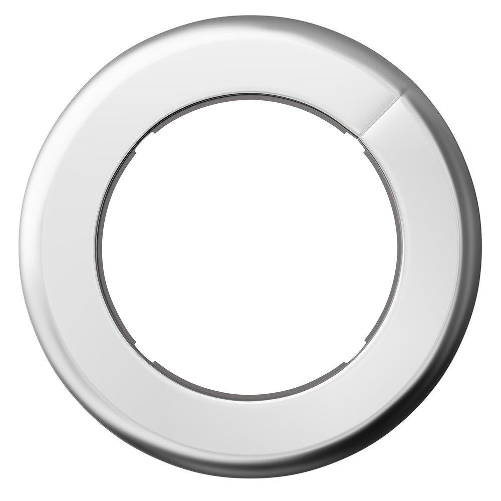 Jones Stephens Chrome Plated 1-1/4 in. Plastic Hinged Escutcheon 