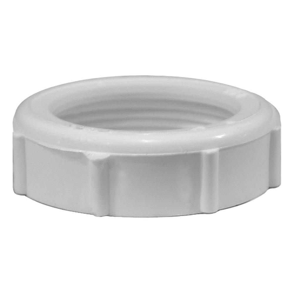 Jones Stephens White Plastic Slip-Joint Nut 