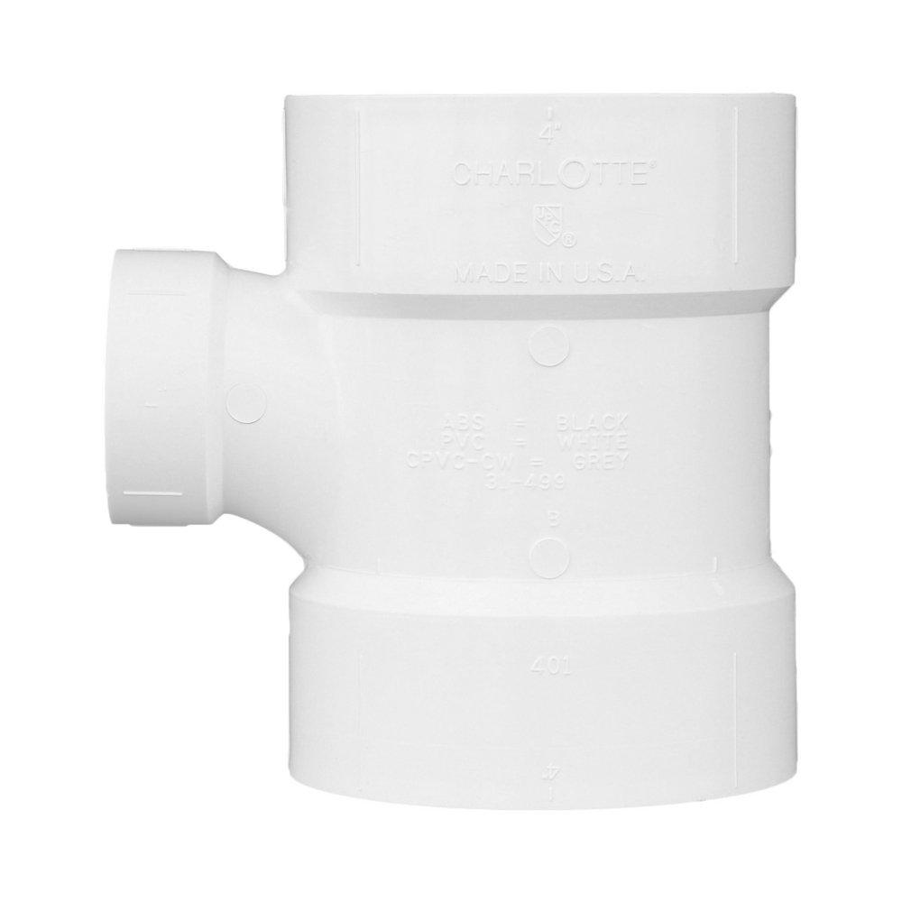 White PVC DWV Sanitary Tee 