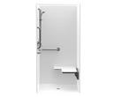 Aquatic White 38-1/4 x 38 x 77 in. Alcove Shower Unit 