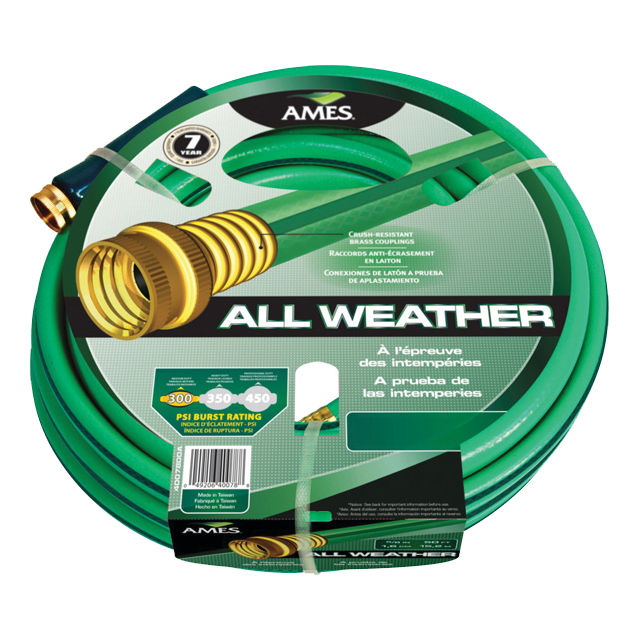 Ames Fire & Waterworks Blue 5/8 in. Brass and Plastic Hose 