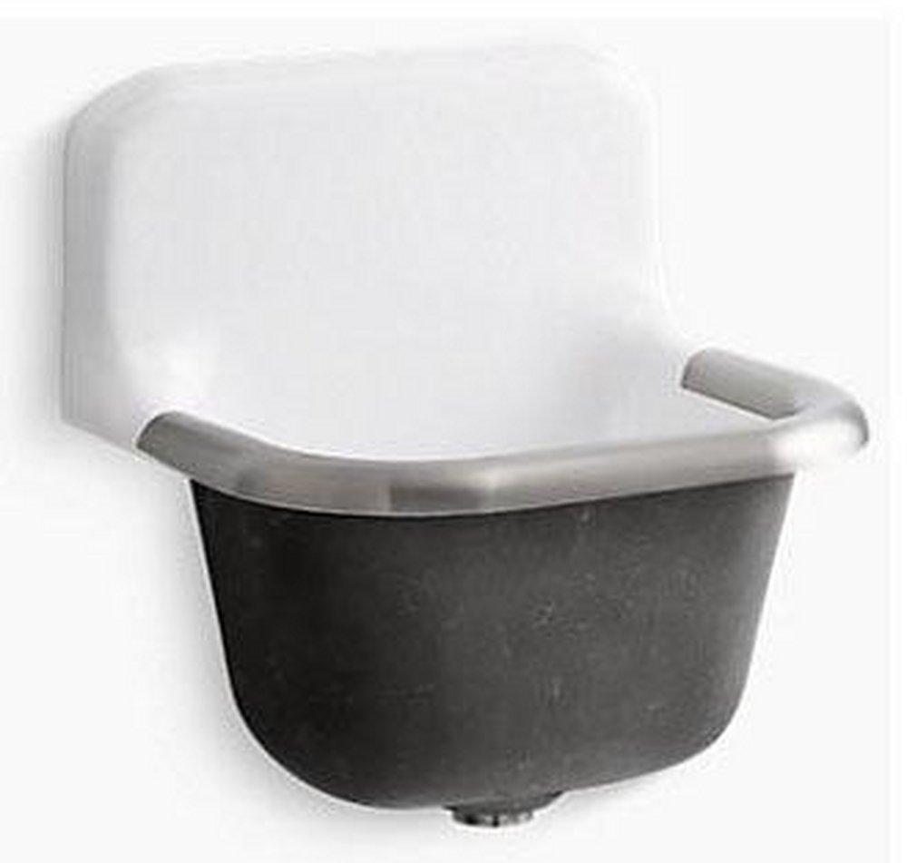 KOHLER White 22 x 18 in. Cast Iron Service Sink 