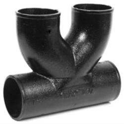 4 in. No-Hub x Spigot Cast Iron Double 2-Way Cleanout