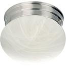 Volume International Satin Nickel 60 W 1-Light Medium Flush Mount Ceiling Fixture 