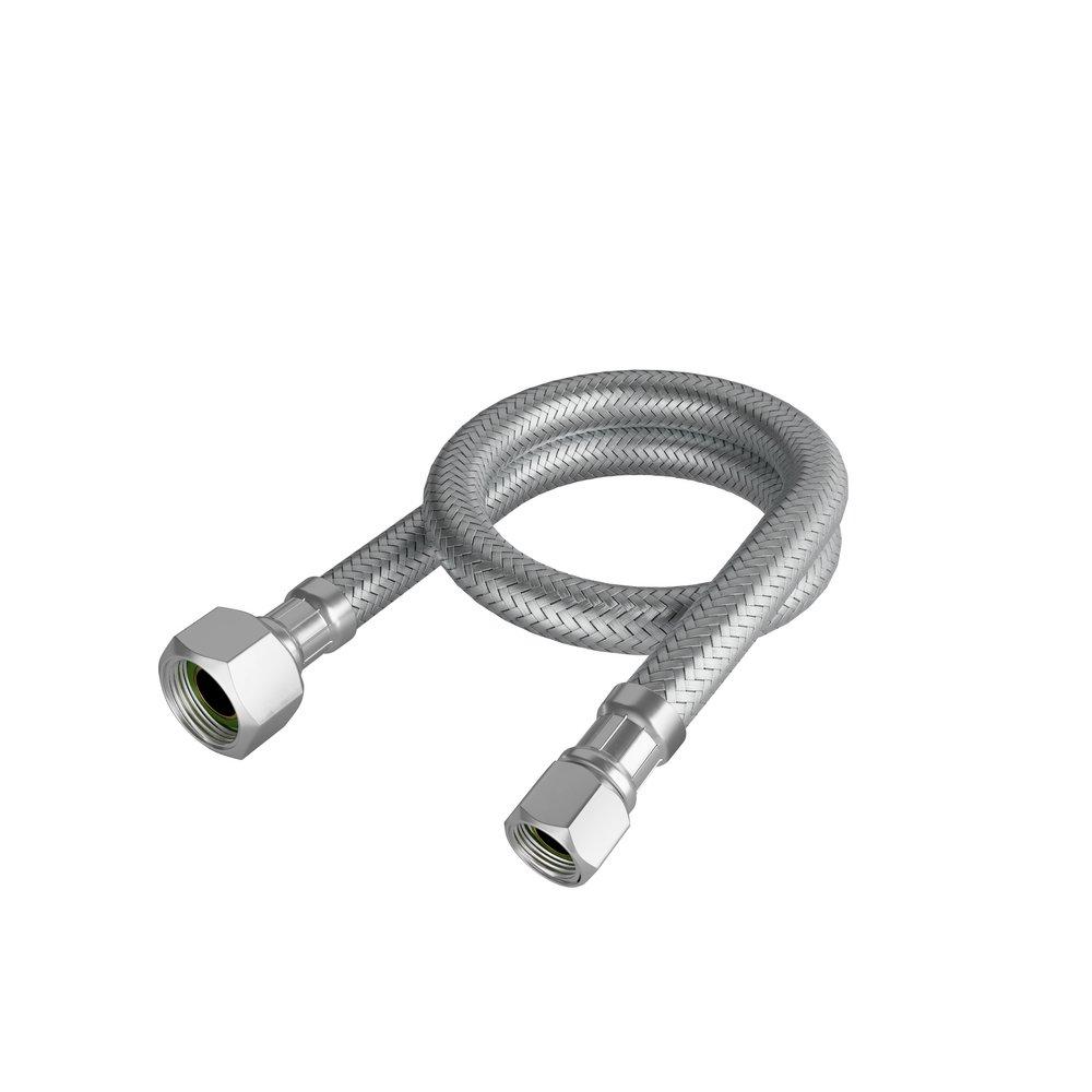 Jones Stephens Stainless Steel 3/8 x 1/2 in. Stainless Steel Toilet Flexible Water Connector 