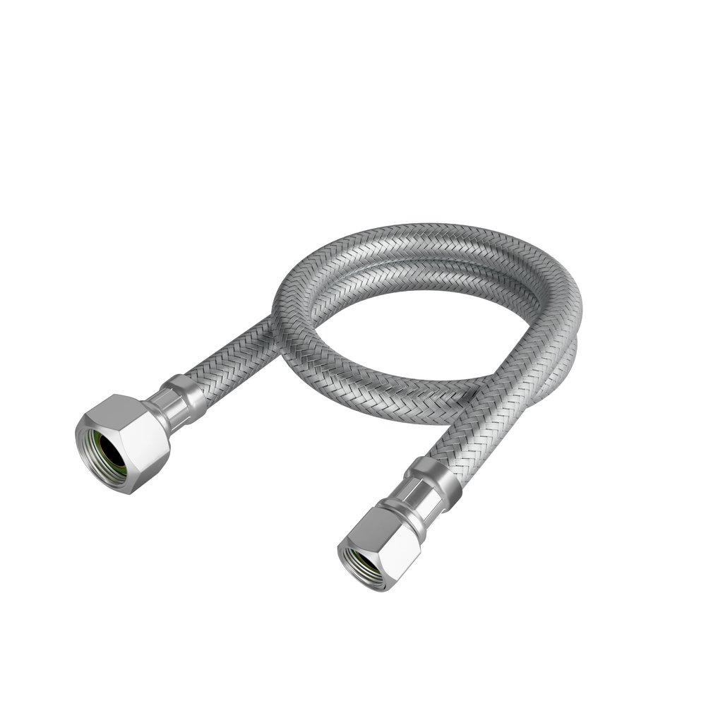 Jones Stephens Stainless Steel 3/8 x 1/2 in. Stainless Steel Toilet Flexible Water Connector 