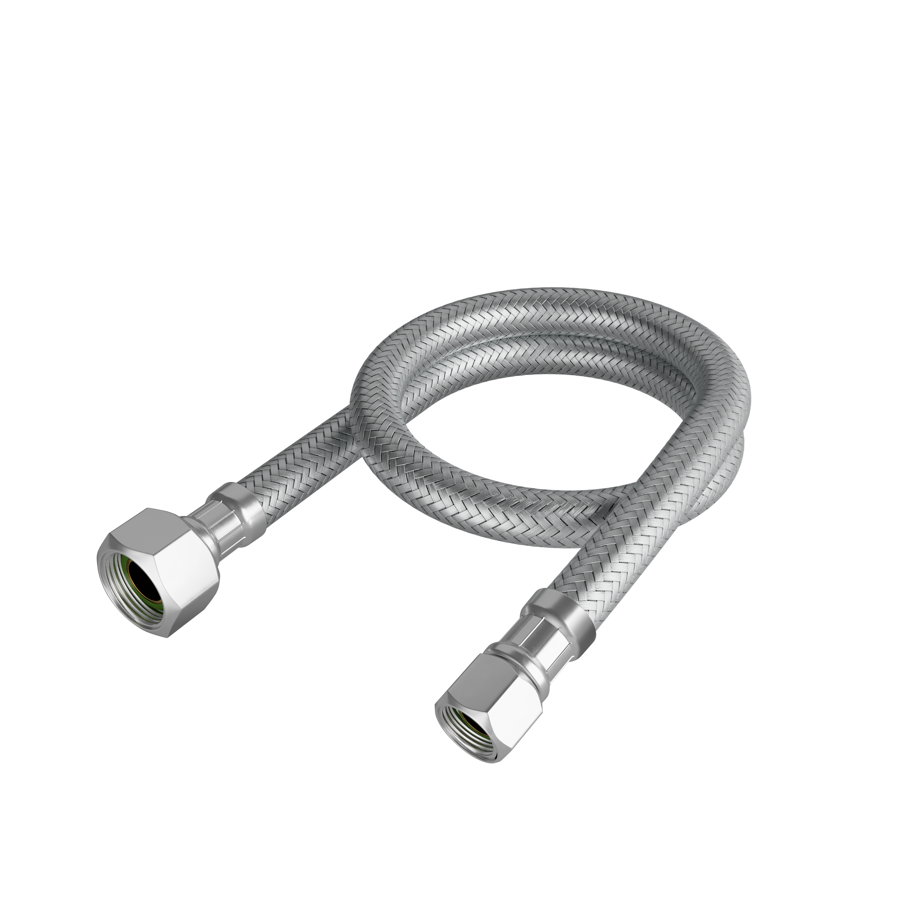 Jones Stephens Stainless Steel 3/8 x 1/2 in. Stainless Steel Toilet Flexible Water Connector 