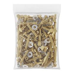 5/16 x 2-1/4 in. Brass Closet Bolts with Stainless Round Washers and Nickel Plated Tinnerman Nuts