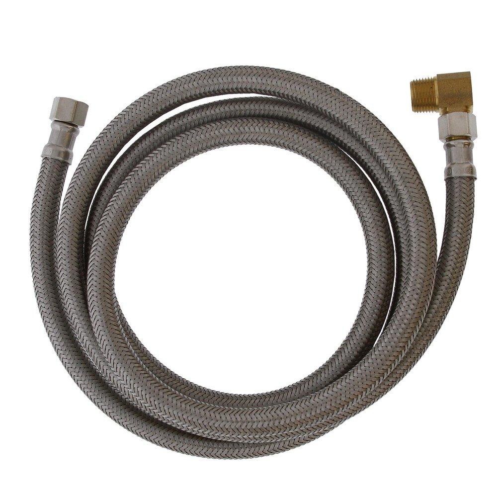 Jones Stephens Stainless Steel 3/8 x 3/8 in. OD x MIP Stainless Steel Dishwasher Connector 