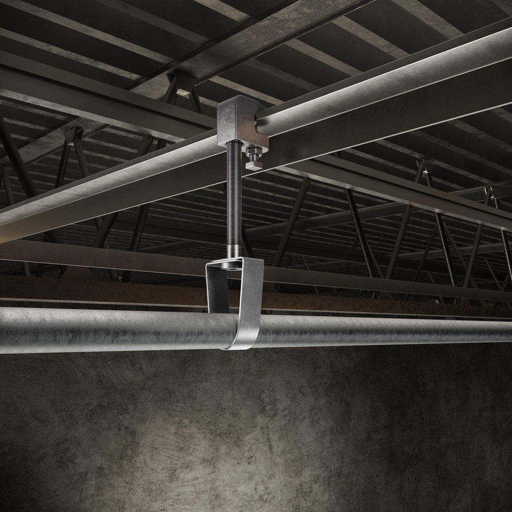 Jones Stephens Black Black Steel Beam Clamp 