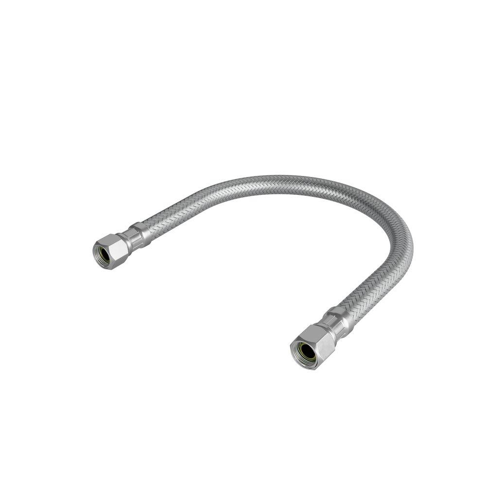 Jones Stephens Stainless Steel 3/8 in. Braided Stainless Faucet Flexible Water Connector 