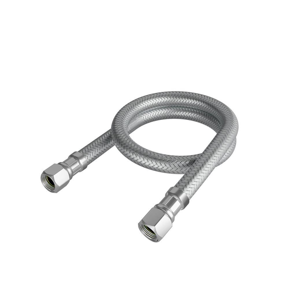 Jones Stephens Stainless Steel 3/8 in. Braided Stainless Faucet Flexible Water Connector 