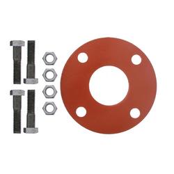 2-1/2 in. Red Rubber Full Face Gasket Kit - 5/8 x 3 in. Bolt Size