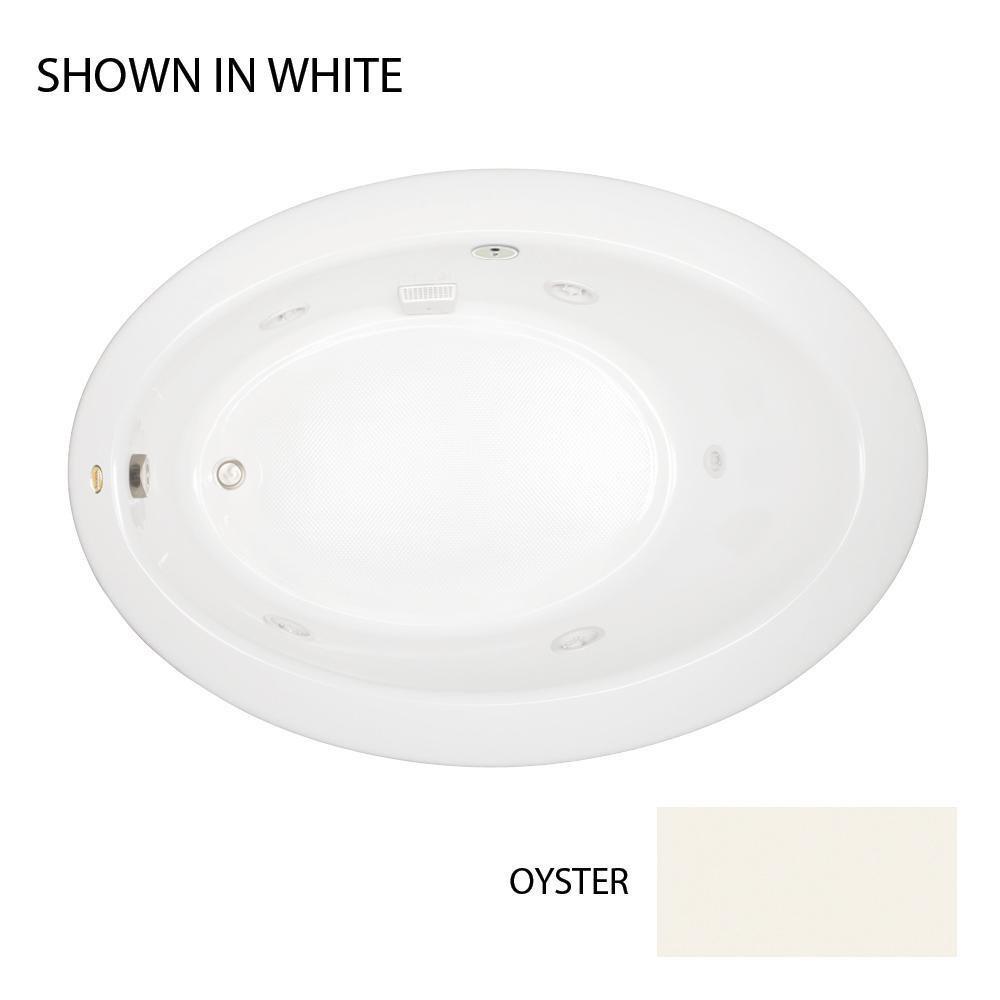 JACUZZI&reg; Oyster 62 x 43 in. Whirlpool Drop-In Bathtub with End Drain 