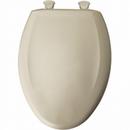 Residential Slow Close Elongated Plastic Toilet Seat in Bone White