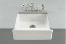 KOHLER White 25-1/4 x 22 in. 5 Hole Fireclay Single Bowl Farmhouse Kitchen Sink 