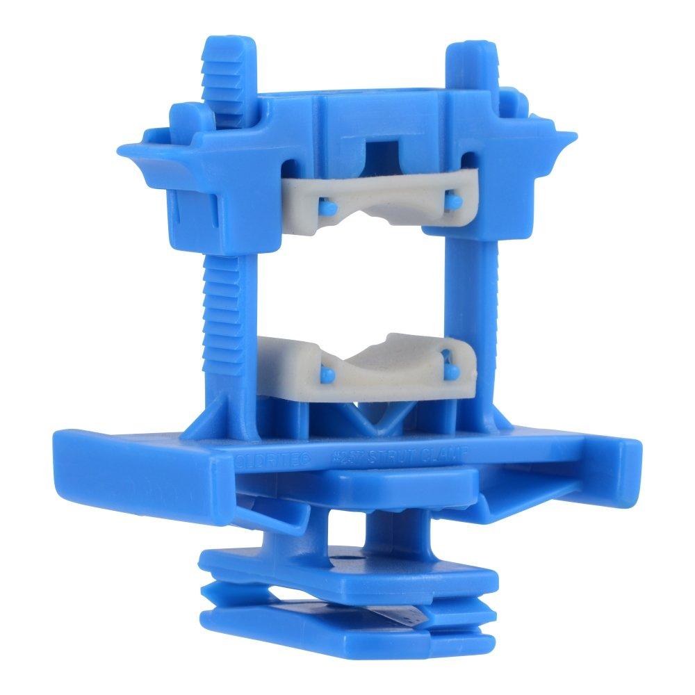 HoldRite™ Medium Blue Plastic Strut Pipe Clamp in Medium Blue 