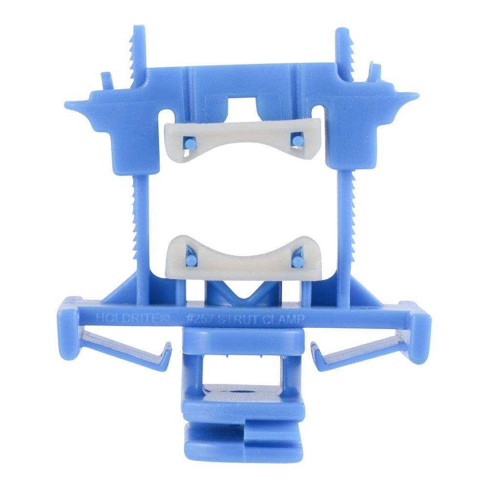 HoldRite™ Medium Blue Plastic Strut Pipe Clamp in Medium Blue 