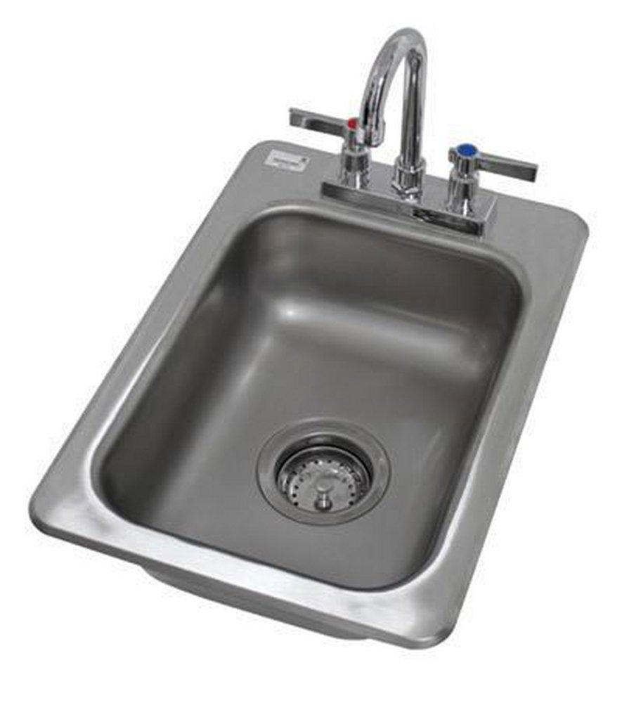 Advance Tabco Stainless Steel 13 x 19 in. 2 Hole Single Bowl Drop-in Kitchen Sink 