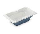 Aker by MAAX White 72 x 42 in. Drop-In Bathtub with Center Drain 
