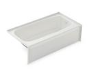 Aker by MAAX White 60 x 30-1/2 in. Soaker Alcove Bathtub in White 
