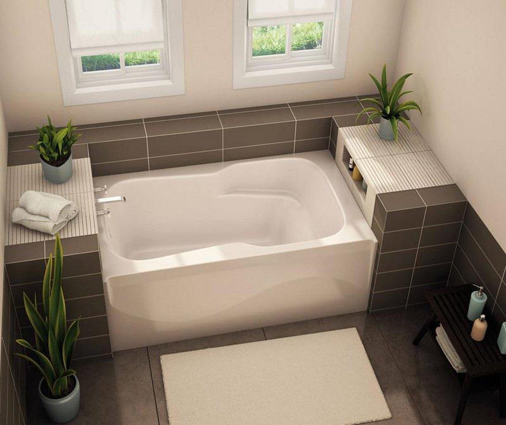 Aker by MAAX White 60 x 32-1/2 in. Bathtub 