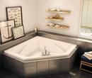 Aker by MAAX White 59 x 59 in. Drop-In Bathtub with Center Drain 