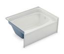 Aker by MAAX White 60 x 42 in. Gelcoat Rectangle Alcove Bathtub with Left Drain 