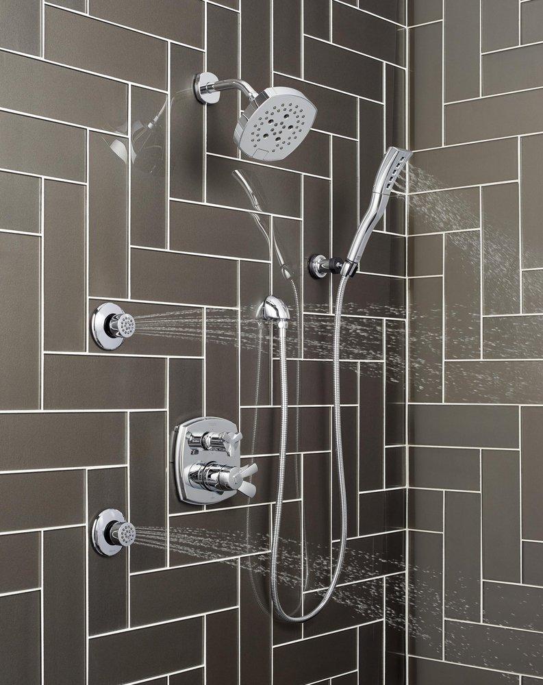 Delta Faucet Polished Chrome 1/2 in. FNPT x MNPSM Solid Brass Elbow 