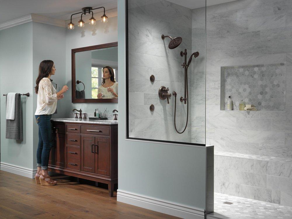 Delta Faucet Venetian Bronze 1/2 in. FNPT x MNPSM Solid Brass Elbow 