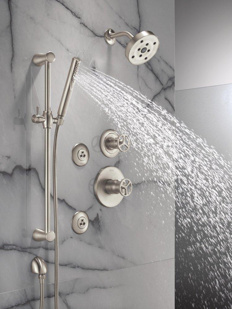 Delta Faucet Brilliance&reg; Stainless 1/2 in. FNPT x MNPSM Solid Brass Elbow 