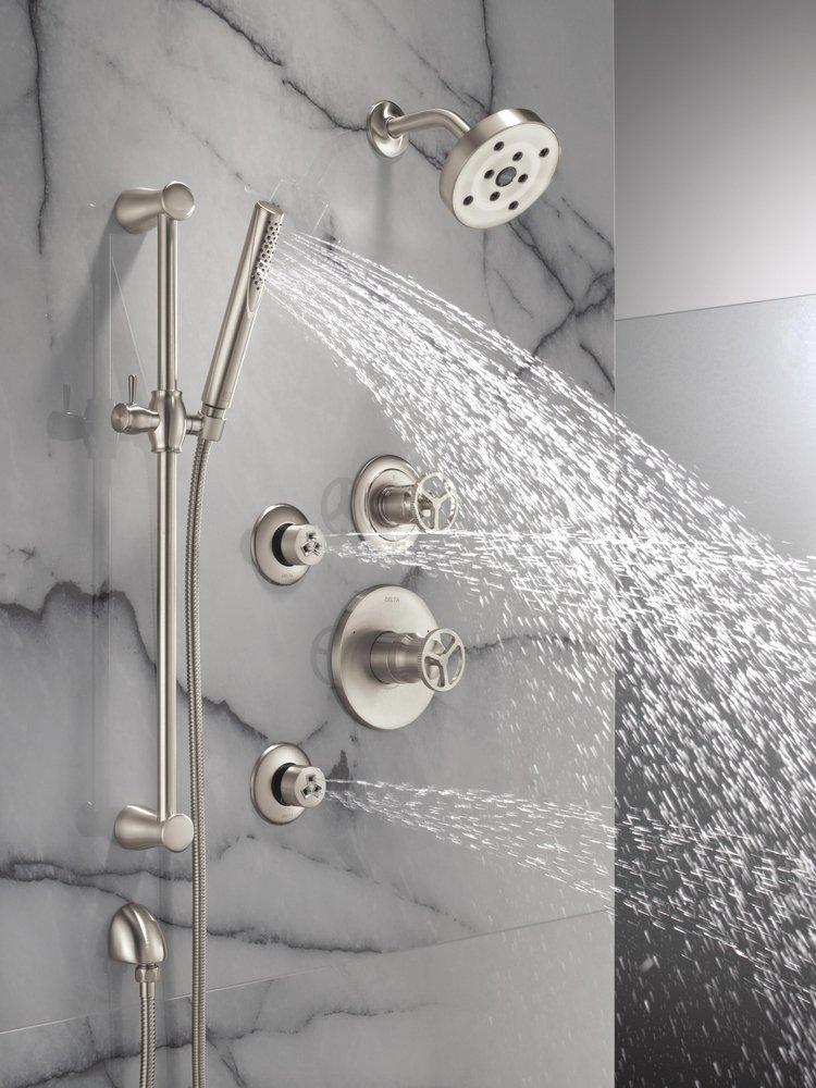 Delta Faucet Brilliance&reg; Stainless 1/2 in. FNPT x MNPSM Solid Brass Elbow 