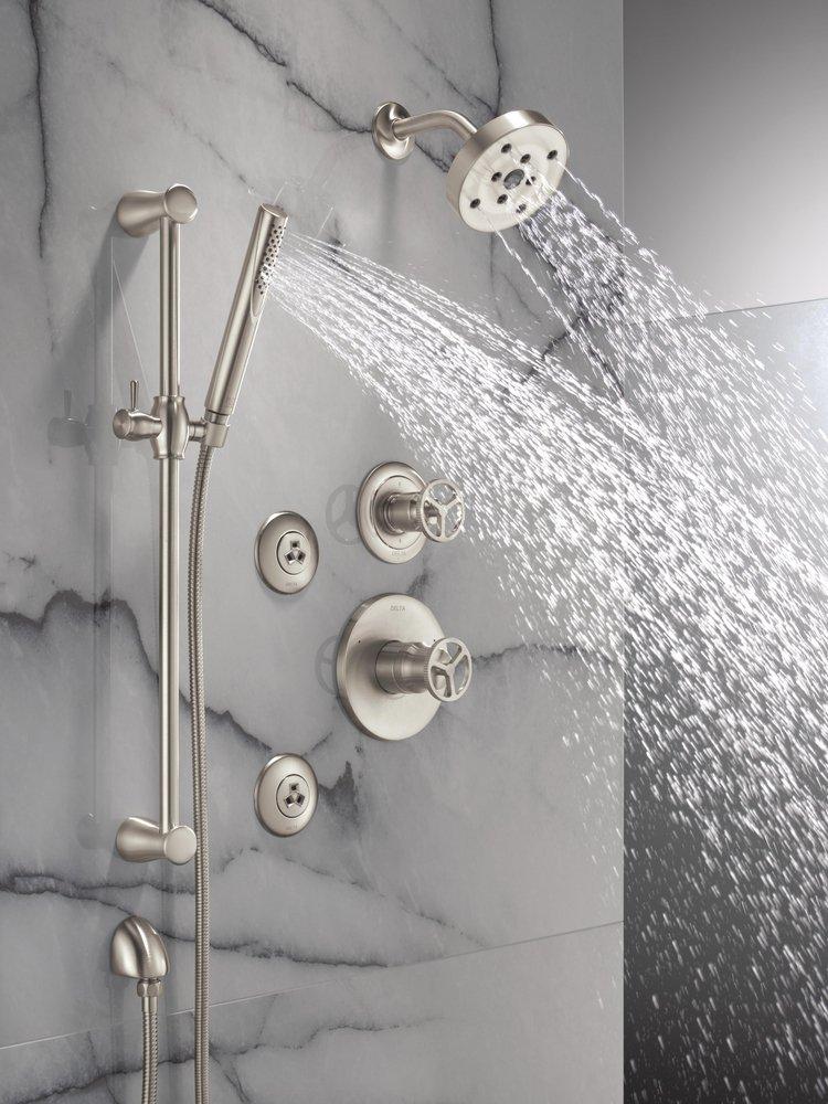 Delta Faucet Brilliance&reg; Stainless 1/2 in. FNPT x MNPSM Solid Brass Elbow 