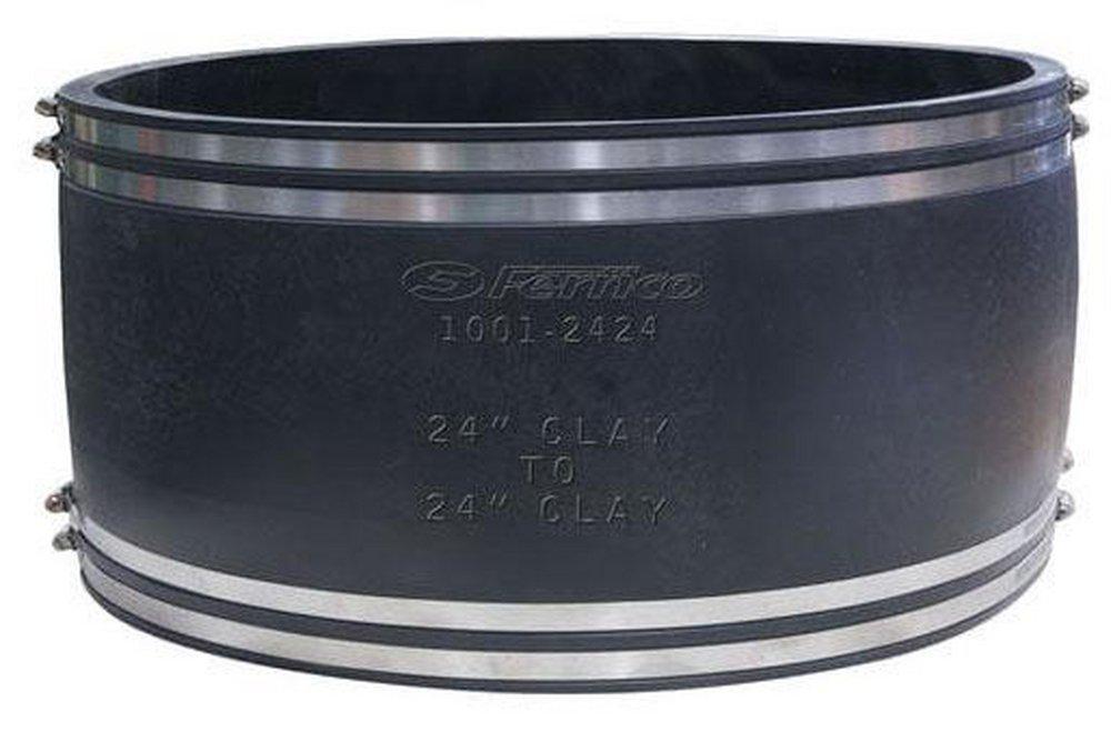 Fernco Clamp Plastic Coupling with Stainless Steel Band 