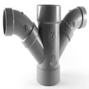 Dark Grey ChemDrain CPVC 3-Piece Double Combination Wye 