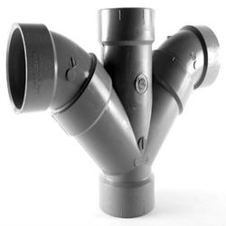 4 in. ChemDrain CPVC 3-Piece Double Combination Wye