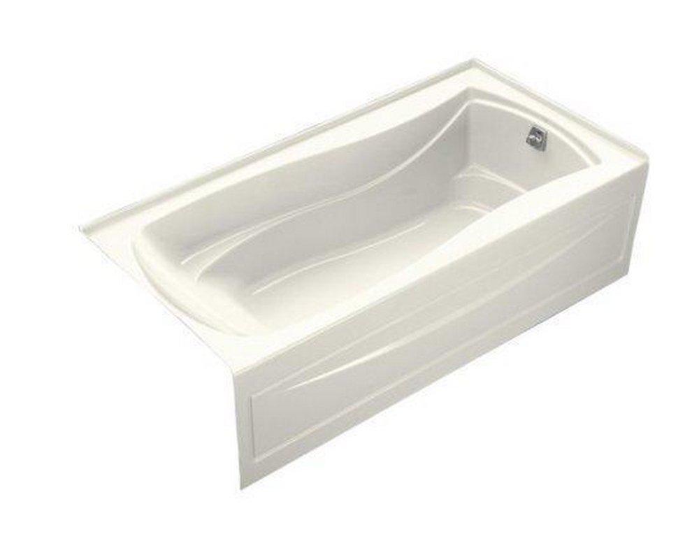 White 72 x 36 in. Drop-In Bathtub with Right Drain 