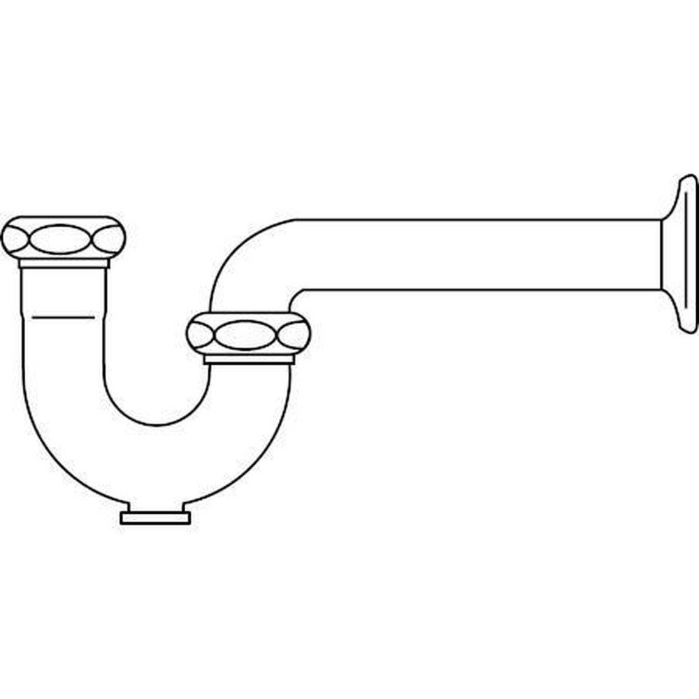 *0822 1-1/4 PR 20GA P TRAP W/ CO CP 