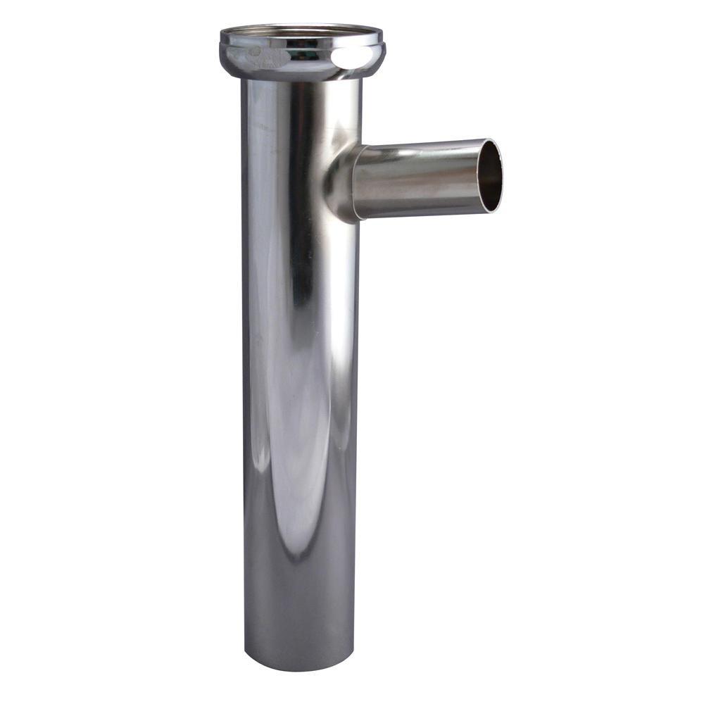 Keeney Satin Polished Chrome 22 ga Direct Connect Branch Tailpiece in Satin Polished Chrome 