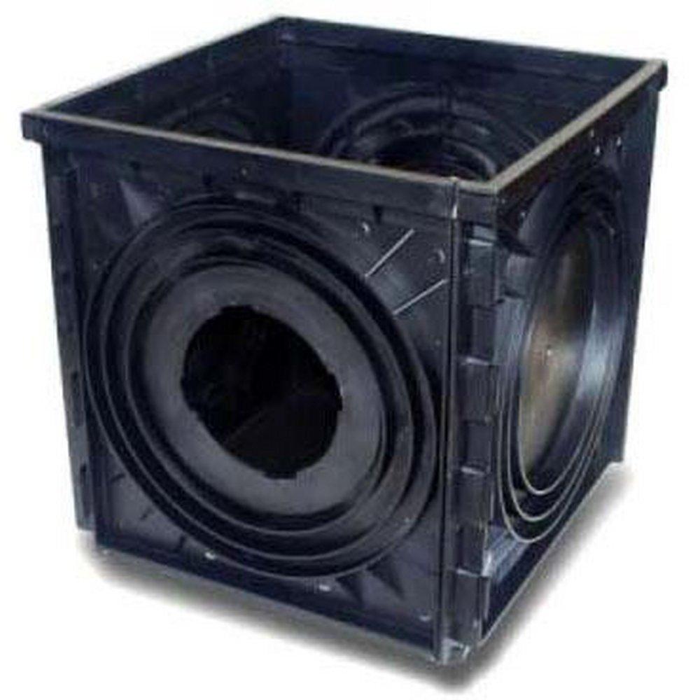 NDS Black 18 in. Catch Basin with 4 Outlet 