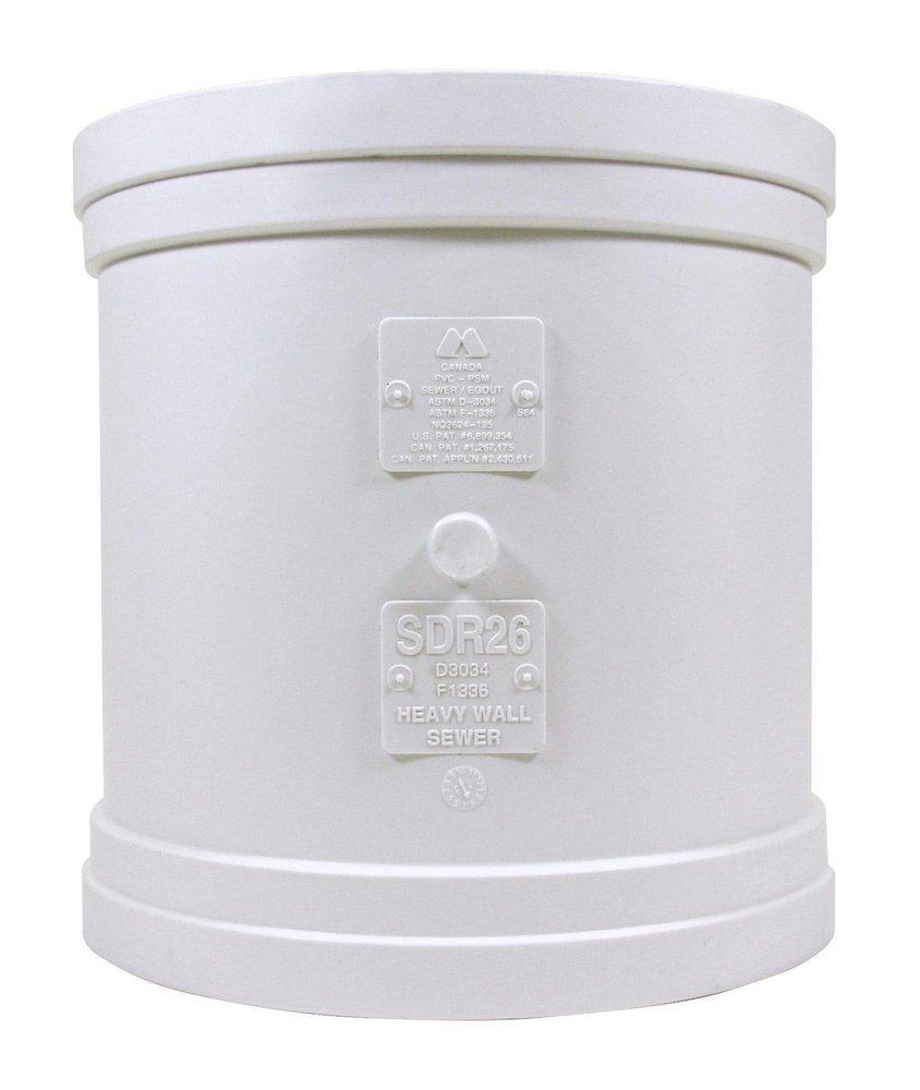 TRENCH TOUGH PLUS Gasket Fabricated SDR 26 PVC Heavy Wall Sewer Repair Coupling 