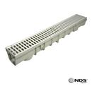 NDS Grey 5 in. PVC Trench Drain with End Cap 