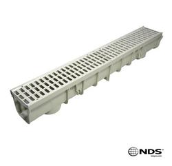 5 x 36 in. PVC Trench Drain with End Cap