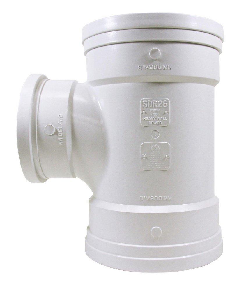 TRENCH TOUGH PLUS Gasket Plastic Reducing Sewer Wye 