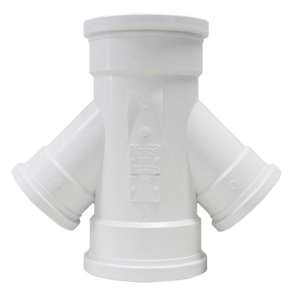 TRENCH TOUGH PLUS Gasket PVC Sch. 40 SDR 26 Sewer Double Wye 