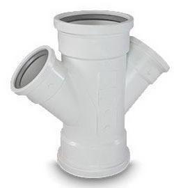 6 in. Gasket PVC Sch. 40 SDR 35 Sewer Double Wye